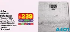 SİNBO SBS 4451 DİJİTAL BASKÜL